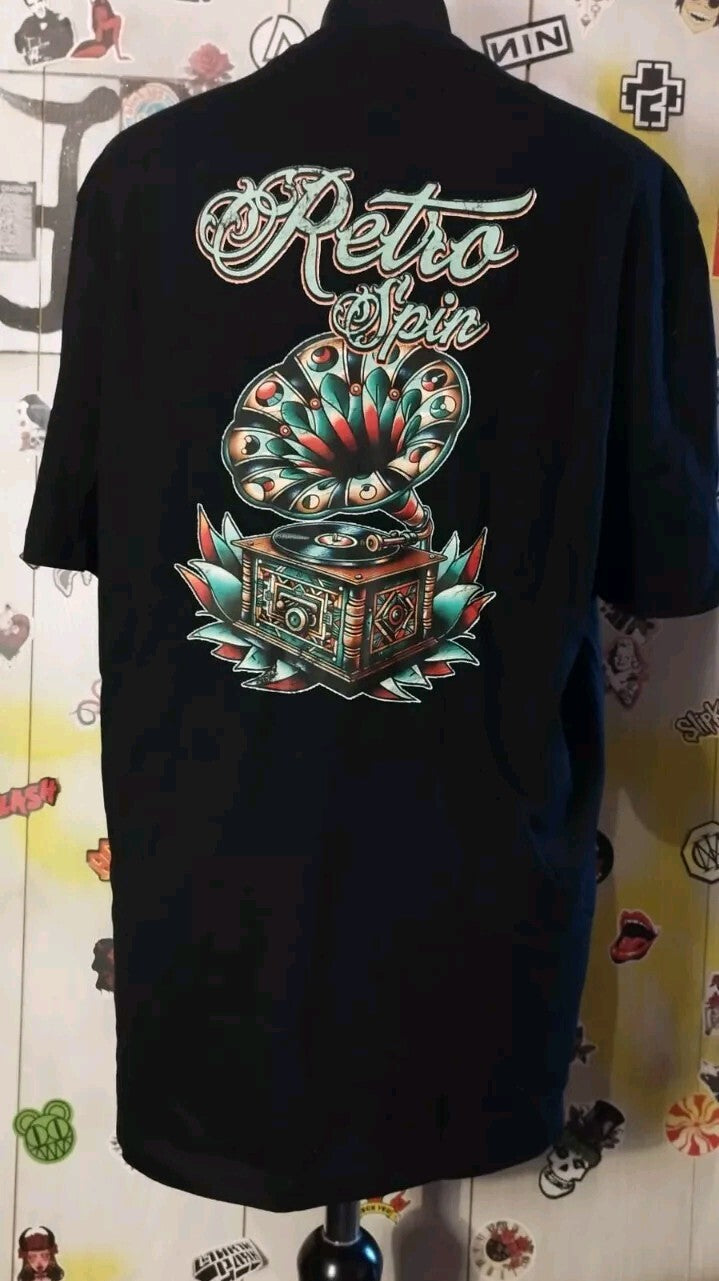 Retro Spin Vintage Tattoo Style T Shirt