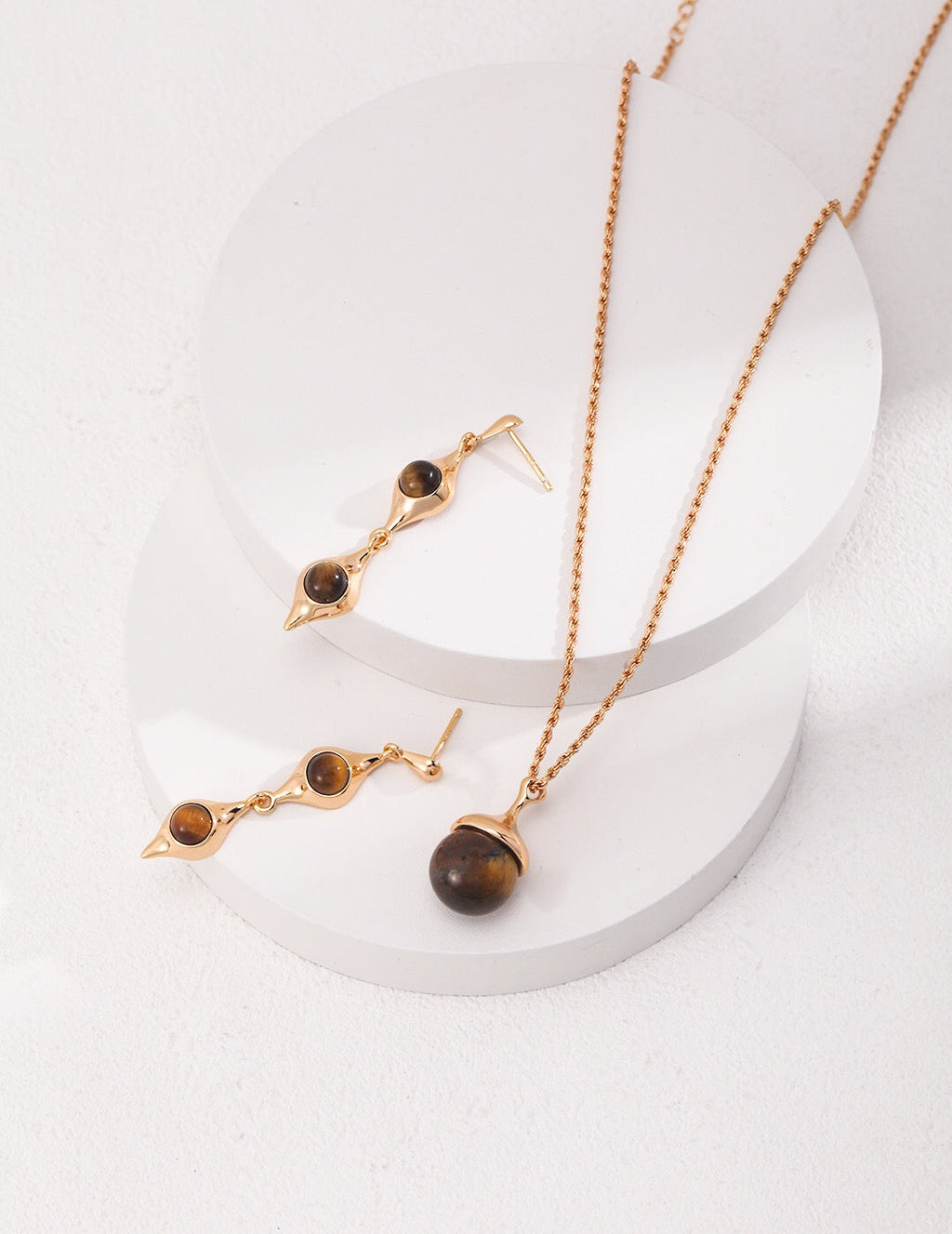 Tiger Eye's Ball Necklace