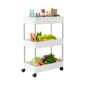 3-Tier Slim Storage Cart Organizer Trolley with Wheels for Kitchen