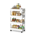 4-Tier Slim Storage Cart Organizer Trolley with Wheels for Kitchen