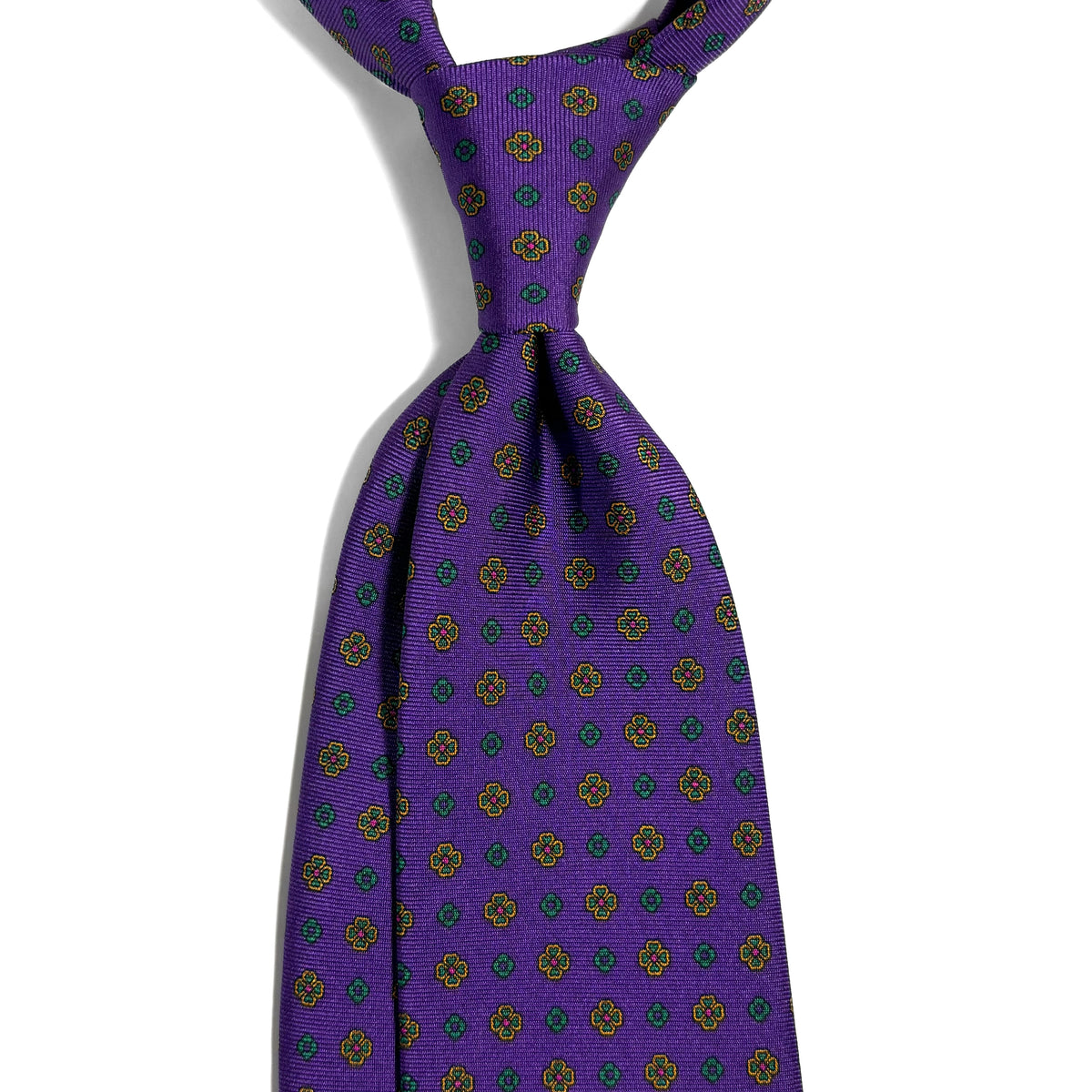 Purple Floral Silk Tie