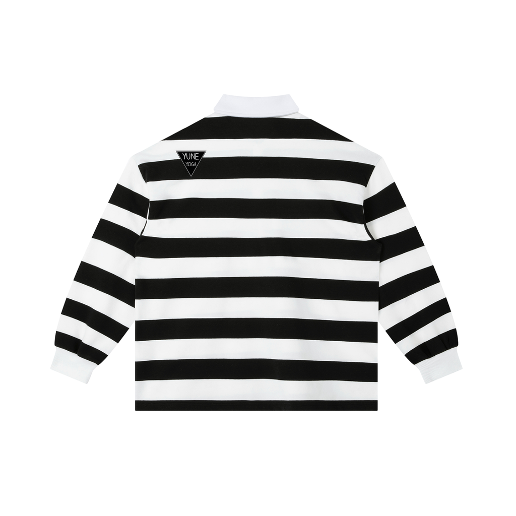 Color Block Stripe Polo Shirt