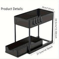NNETM Pull Out Under Sink Storage Rack - Kitchen & Bathroom Organizer