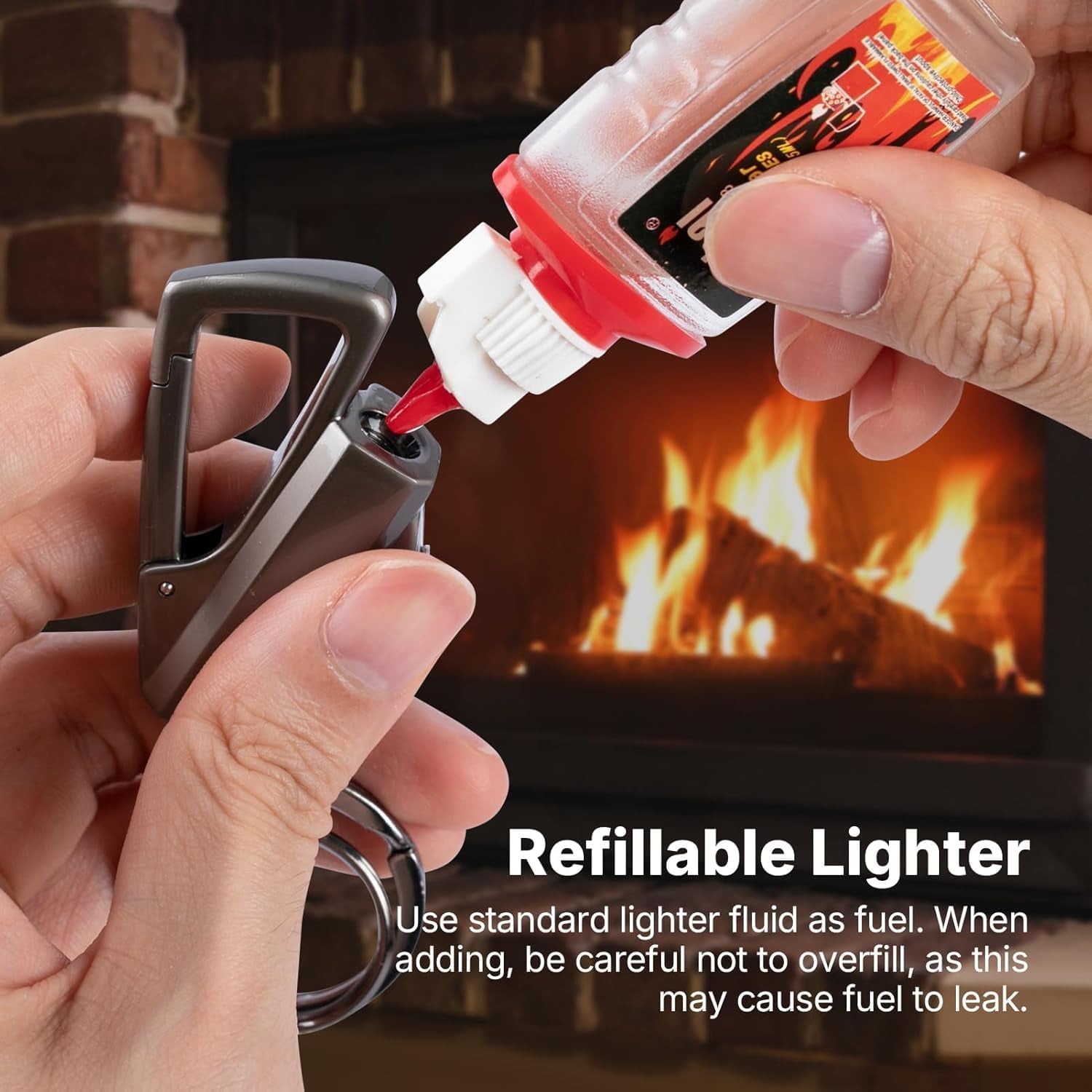 3 in 1  with Multitool Keychain and Bottle Opener, Reusable Waterproof Match Strike Anywhere, Forever Flint Fire Starter for Outdoor Survival (Black)