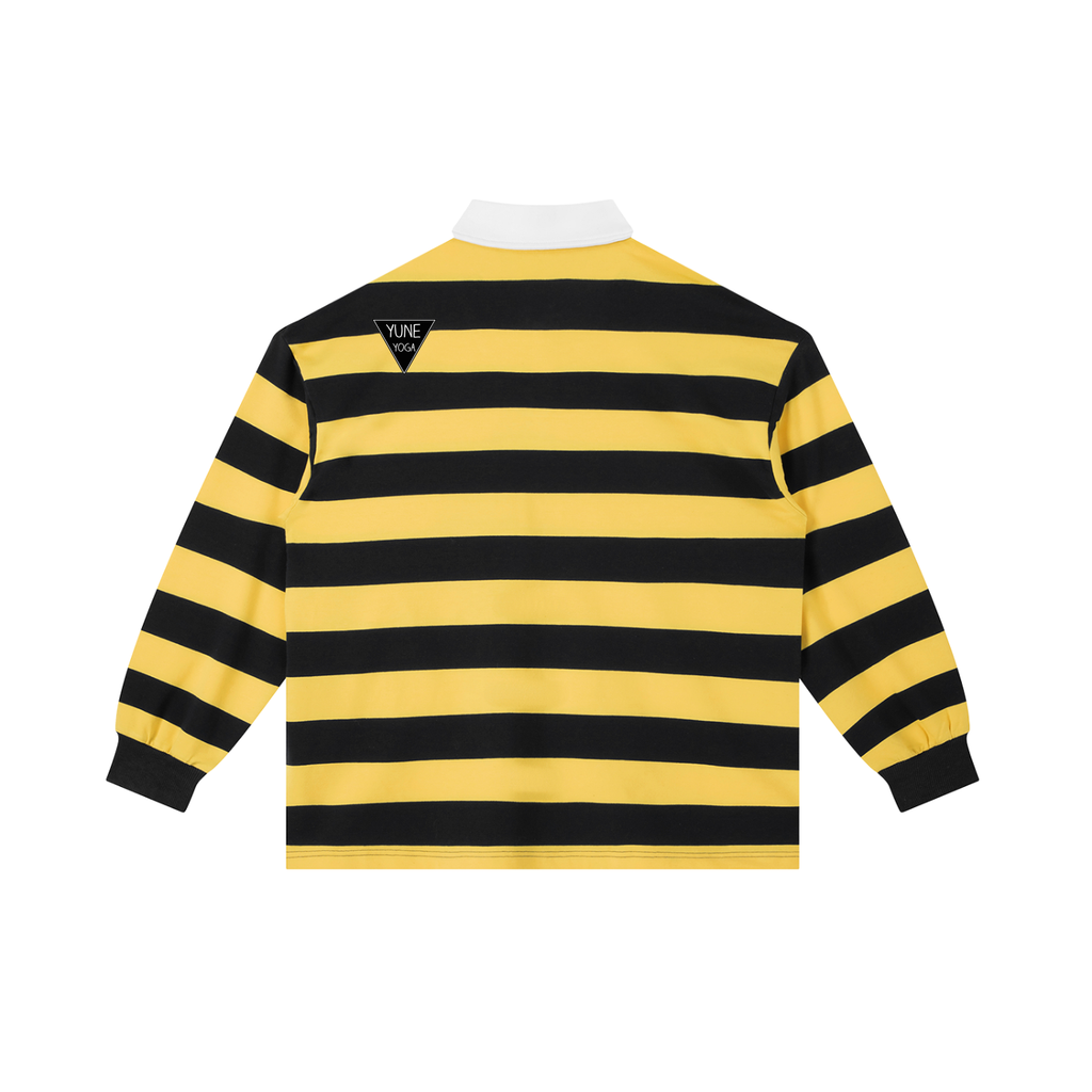 Color Block Stripe Polo Shirt