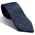 Light Blue & Brown Hexagon Silk Jacquard Tie