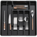 Expandable Kitchen Drawer Organizer Tray | Adjustable Utensil & Cutlery Holder for Forks, Knives & Silverware