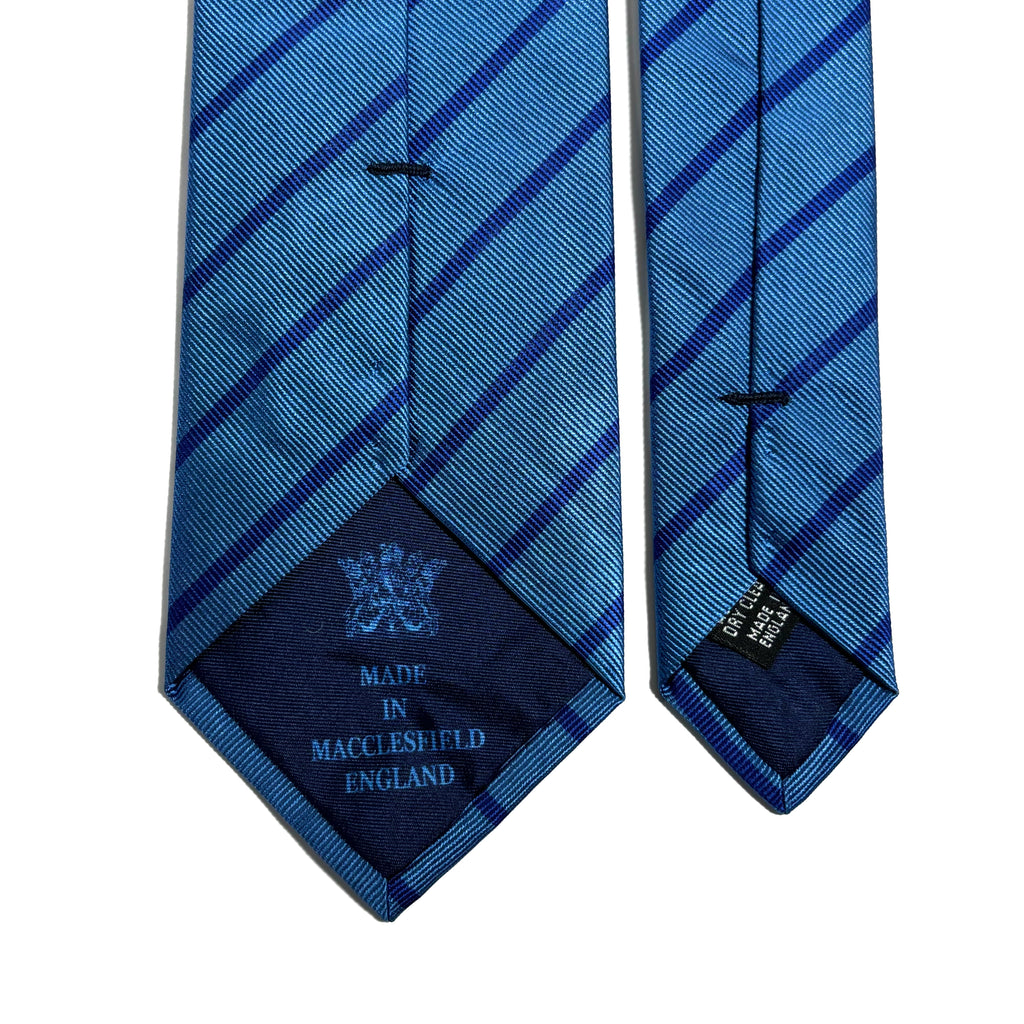 Blue Striped Silk Repp Tie