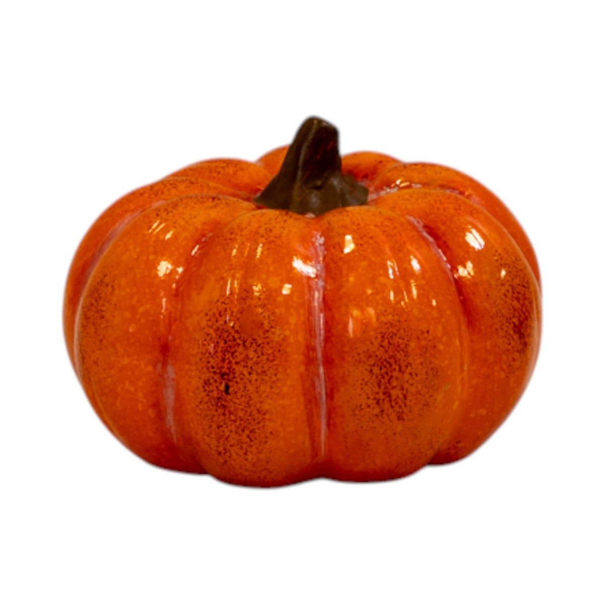 Large Orange Ceramic Vintage Style Pumpkin