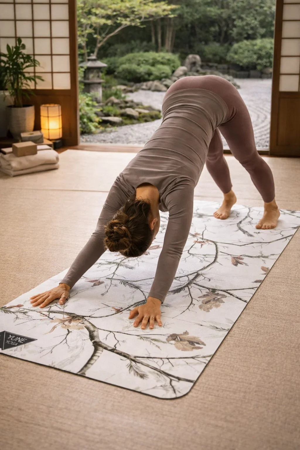 Yoga Mat - Non Slip Rubber Material White Camo