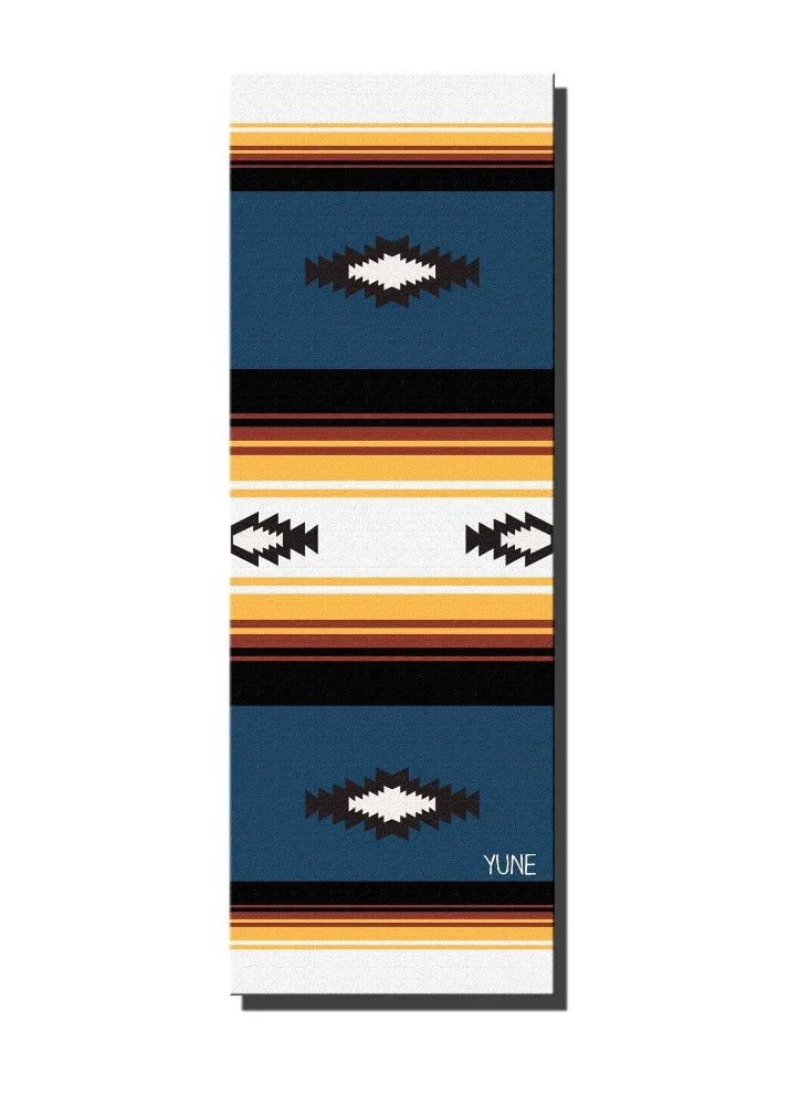 Nelson Yoga Mat – 6 mm Extra Thick, Non-Slip Eco-Friendly PER with Striped UV-Printed Design | Yune Yoga